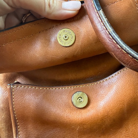 Dooney & Bourke Leather florentine/diaper bag/Handbag purse cognac brown - Picture 11 of 12